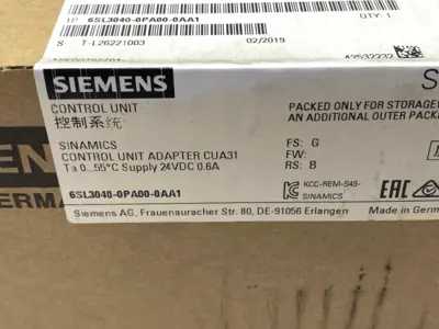 NEW SIEMENS SINAMICS CONTROL UNIT ADAPTER CUA31 24VDC