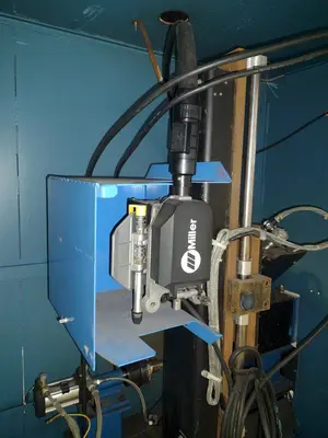 12" ITW WELDING AUTOMATION LATHE, WITH MILLER WELD CONTROLLER & MILLER XMT 304 SERIES ARC WELDER: YOBRO #24402