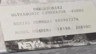 USED NEY 1819N SWEEPSONIK2 ULTRASONIC GENERATOR