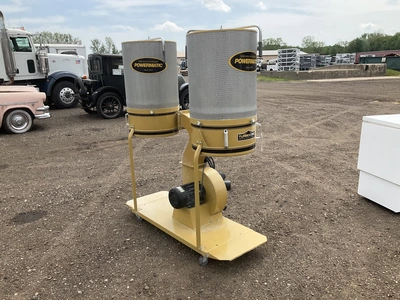 Powermatic Turbocone dual filter dust collector- missing the collection bags on both sides, 230 volt...