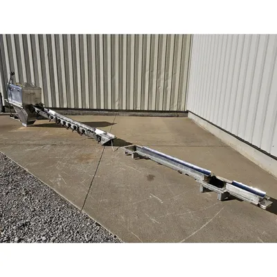 Used Sanitary Food Grade Stainless Steel Screw Conveyor Auger Feeder 131" long