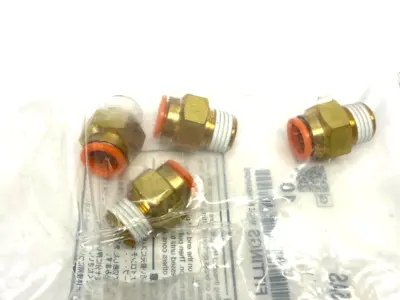 New | in-Stock SMC Male Push-to-Connect Fitting 3/8" In Tube 1/4" NPT Pump & Valve Parts Michigan US | Maverick Industrial Sales #1495896
