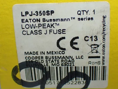 New | in-Stock BUSSMANN LPJ350SP Fuses | HGR 24 #742674