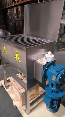 New 5 and 10 Cubic Foot Stainless Steel Ribbon Double Blenders in Stock in USA