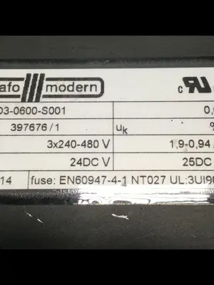 USED TRAFOMODERN NGD3-0600-S001