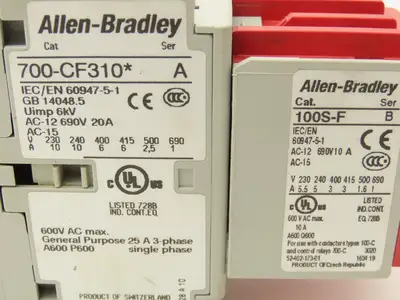 Allen Bradley 4 Pole Contactor Safety Control Relay 24VDC Coil Lot of 4