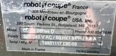 Used ROBOT COUPE CL60 WITH D HEAD Food Processing Equipment (misc) British Columbia CA | Surrey Food Equipment #1513452