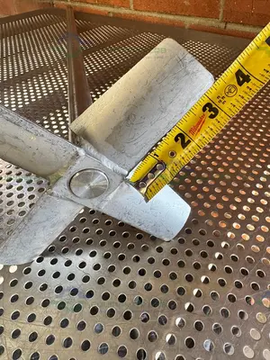 Used 39" STAINLESS STEEL MIXING SHAFT  1" DIAMETER W/  7" IMPELLER Agitator Shaft California US | Equipment Lab #1415133