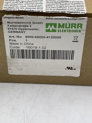 New | in-Stock MURR ELEKTRONIK MURR ELEKTRONIK 4000-68000-4120000 Misc Electrical & Power Parts | ND Industrial Surplus #1214421