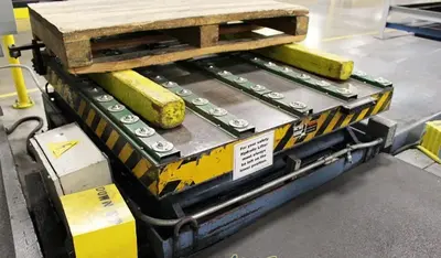Aizawa #ARS-312, Auto Shear Cutting & Piling Line, 1/8" x 49" shear, 52.6 FPM, 150 SPM, cnc Back Gauge, magnetic feeder, roller & lifter, conveyors