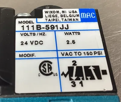 Used MAC _UNKNOWN_ Valves/Fittings South Carolina US | Palmetto Automation #1519358