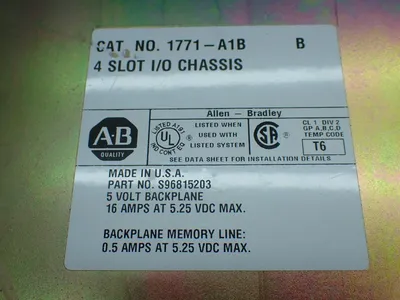 USED ALLENBRADLEY 1771A1B