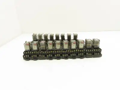 Fuji Electric HH54P-L Relay w/Socket Base 110V Coil Lot of 18