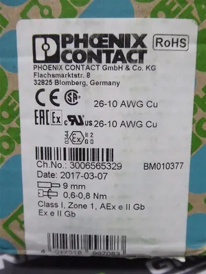 Box of 50 Phoenix Contact UTTB 4-PE Ground Modular Terminal Blocks 3044759 New NIB
