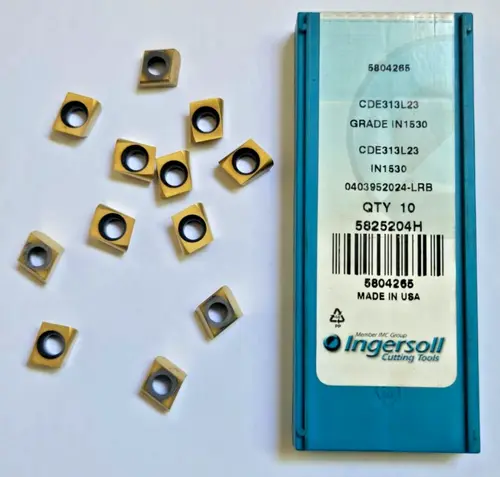 12 Pcs Ingersoll Cutting Tools CDE313L23 IN1530 Lathe Carbide Inserts