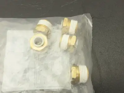 SMC KQ2H10-04AS Male Connector Push Fitting 10mm Tube x 1/2"RC Brass  Lot of 20