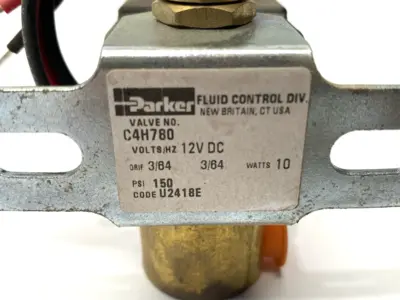 USED PARKER SOLENOID VALVE 3-WAY 150PSI 12VDC SHELFWARE