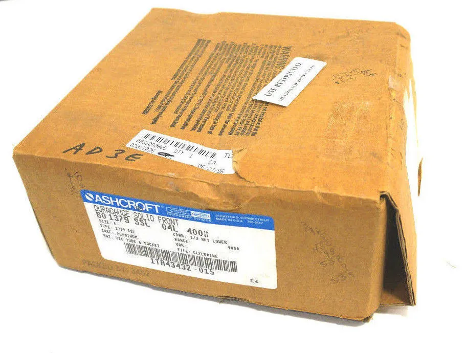 NEW ASHCROFT 60-1379-SSL-04L-400 DURAGAUGE 601379SSL04L400