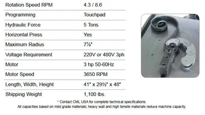 ERCOLINA Era Form Ornamental Metalworking Bar Twister 208-220V Bar Twister | CML USA Inc. (2)