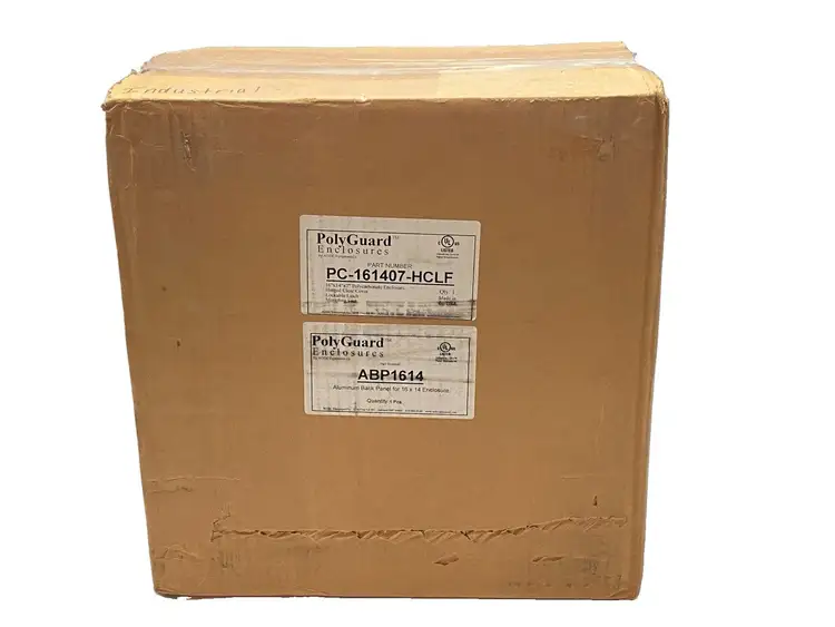 New | in-Stock Poly-Guard Polycarbonate Junction Box 16" x 14" x 7" w/ ABP1614 Electrical Boxes Michigan US | Maverick Industrial Sales #1390823
