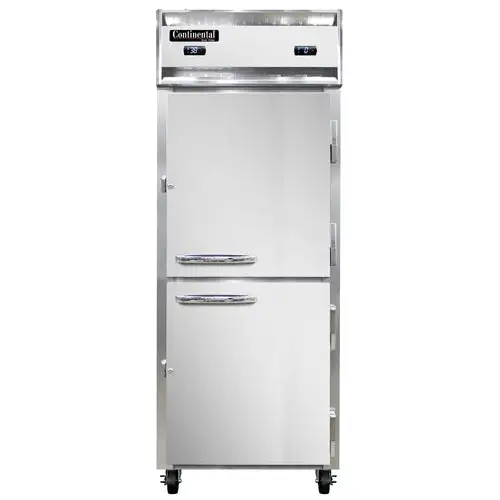 Continental 1RFENSSHD 28 1/2" One Section Commercial Combo Refrigerator Freezer - Solid Doors, Dual Temp, 115v