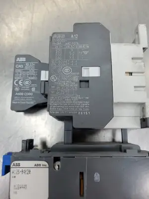 ABB A123010 28A 1000VAC Contactor w/TA25DU & CA510 Auxiliary Contactor 4A43