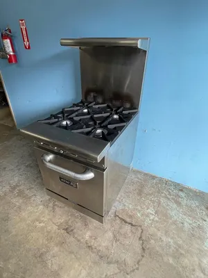 75-0424 Asber AER-4-24 24" 4-Burner Propane Range with Oven