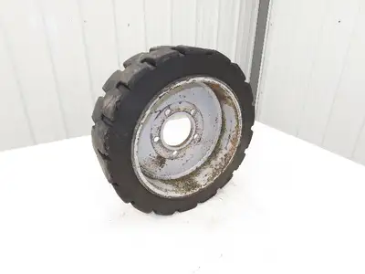 PowerBoss Minuteman SW/62U Rear Steer Tire Solid Rubber 16X5X10.5 & 5 Lug Rim