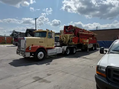 Used 1990 PUTZMEISTER BSS52.16H TRACTOR TRAILER Concrete Pumps Colorado US | Concrete Pump Depot #1393845