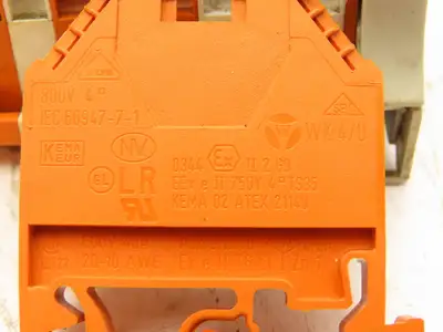VDE Morsettitalia Wago AP 2.5-4 Terminal Block 600V DIN Rail Lot of 91