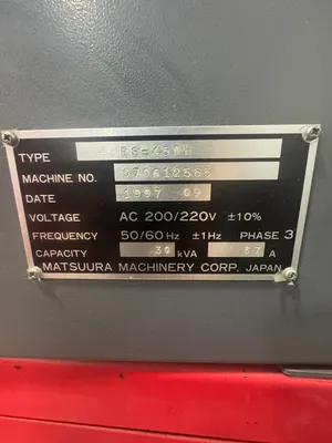 Used MATSUURA ES-450H Horizontal Machining Centers South Carolina US | ESS Industrial Equipment Sales #1412155