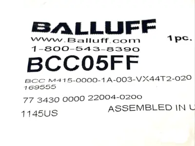 New | in-Stock Balluff BCC M415-0000-1A-003-VX44T2-020 Cable & Wire Michigan US | Maverick Industrial Sales #1391095