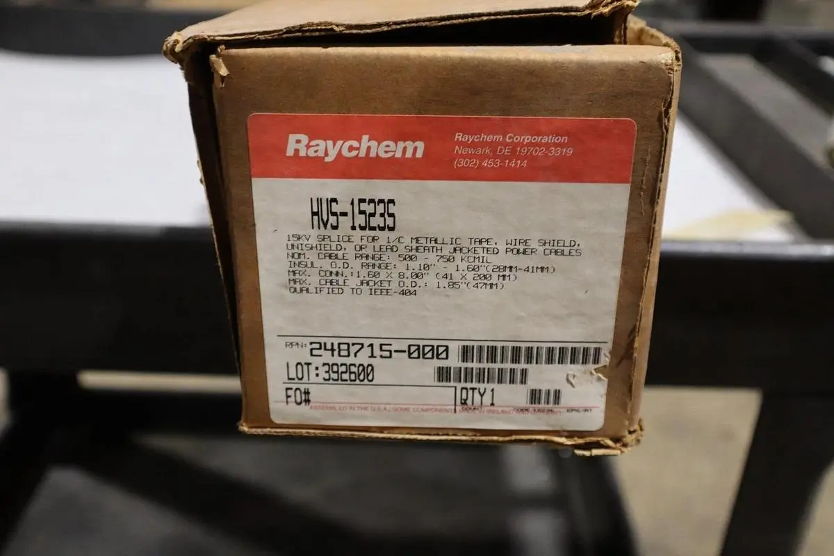 RAYCHEM HVS-1523S SHIELDED POWER CABLE JOINT HEAT SHRINK SPLICE KIT #SGF-52