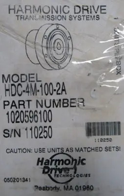 NEW HARMONIC DRIVE HDC-4M-100-2A PRECISION GEAR 1020596100 HDC4M1002A