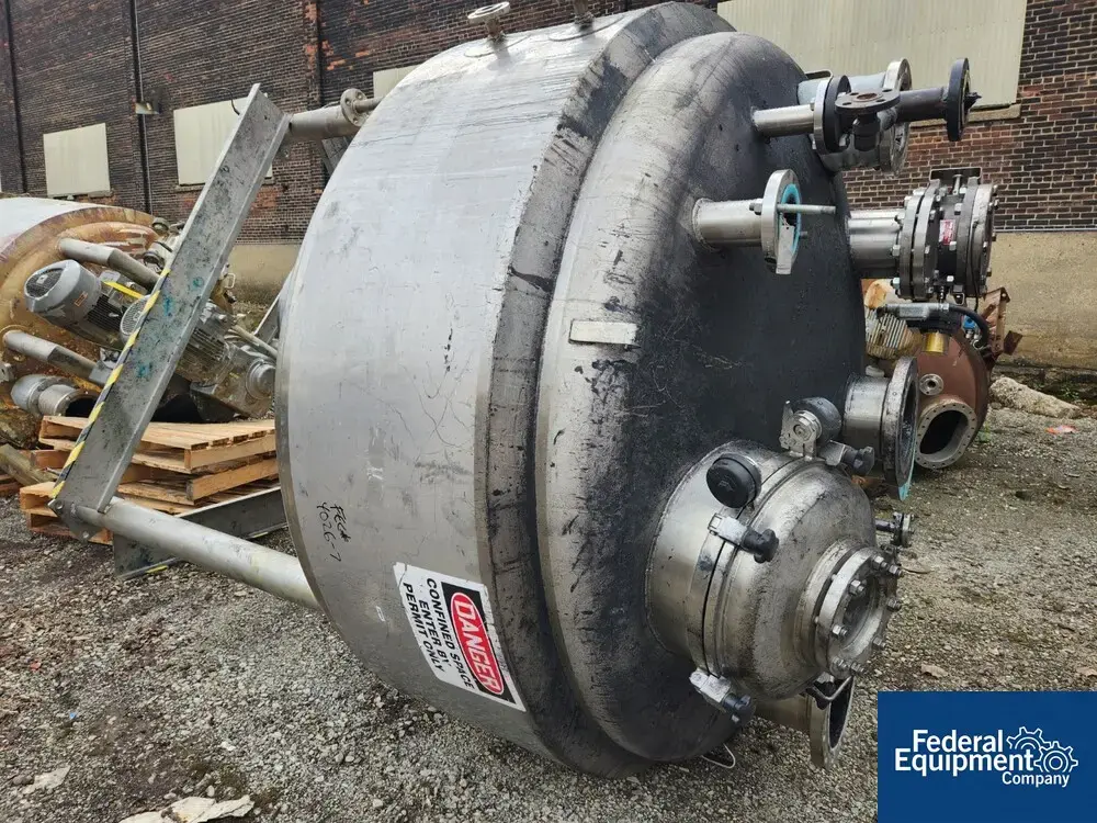 USED Stainless Fabrication 700 Gal SFI Mix Kettle, 316 S/S, 15/150#