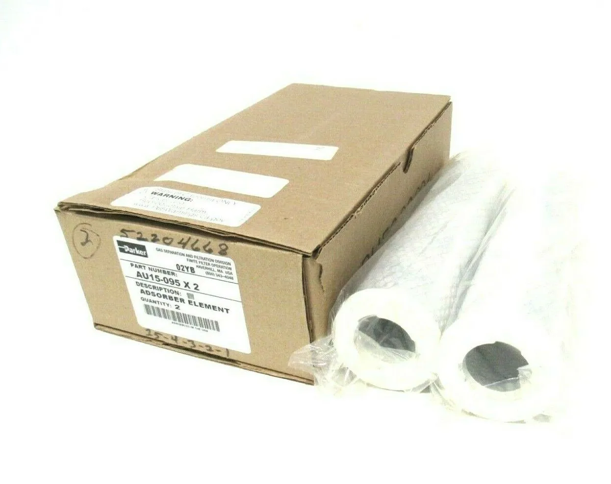 BOX OF 2 NEW PARKER AU15-095X2 ABSORBER ELEMENTS AU15095X2