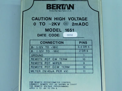 Used BERTAN _UNKNOWN_ AC/DC Power Supplies | OCO Industrial #1654404