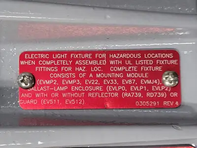 NEW CROUSE-HINDS EVLPFA02520/UNV
