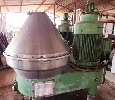 (3) Westfalia HSA 200-36-777 clarifier centrifuges, 316SS.