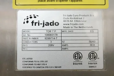 FRI-JADO ELECTRIC DOUBLE STACK ROTISSERIE MODEL TDR7P (CAPACITY OF 70 CHICKENS)