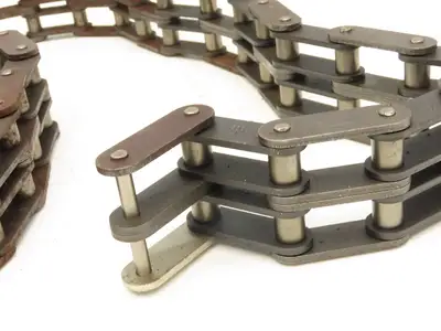 RF2060-2 Double Strand Roller Chain 1-1/2" Double Pitch 10' Length Lot of 2