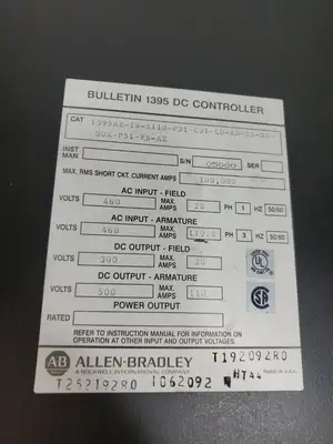 USED ALLEN BRADLEY 1395AR-1B-A110-FD1-CD1-LD-AD-SA-DA-N0A-P51-PB-AX.