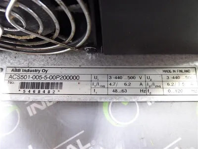 ABB ACS501-005-5-00P200000 Variable Frequency Drive 5kW 440-500VAC SAMI GS os Used