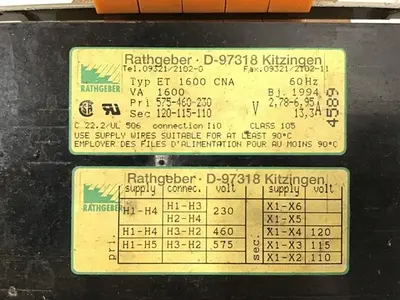 USED RATHGEBER ET 1600 CNA
