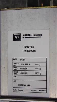 Cutler Hammer DC/DC Isolation Transducer Module 1A96166G10 Used