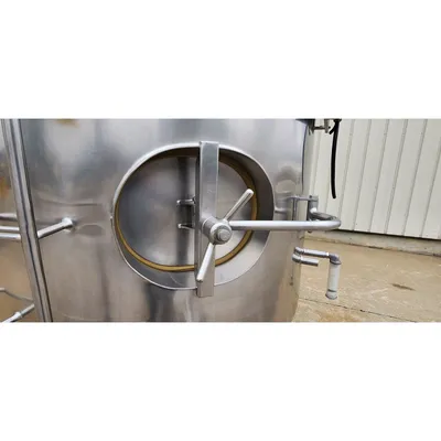 Used Stainless Steel Sanitary Insulated Slant bottom Liquid Tank  - 500 Gallon