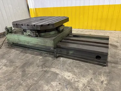 60" X 60" CINCINNATI GILBERT ROTARY TABLE W/ 60" POWER TRAVEL: STOCK #23585