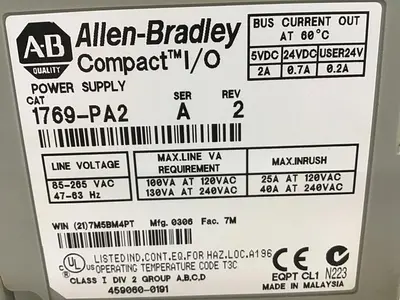 USED ALLEN BRADLEY 1769-L32E SER A