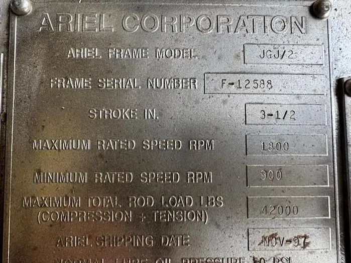 Used 1997 ARIEL JGJ-2 Compressor Frames | Compression Source #414244