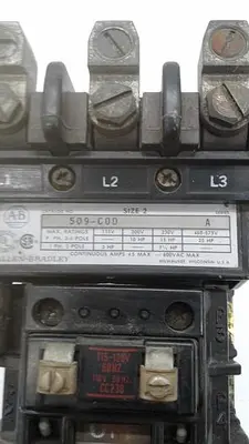 Used ALLEN-BRADLEY ALLEN-BRADLEY VOLTAGE STARTER 509-COD Starters | ND Industrial Surplus #1225069